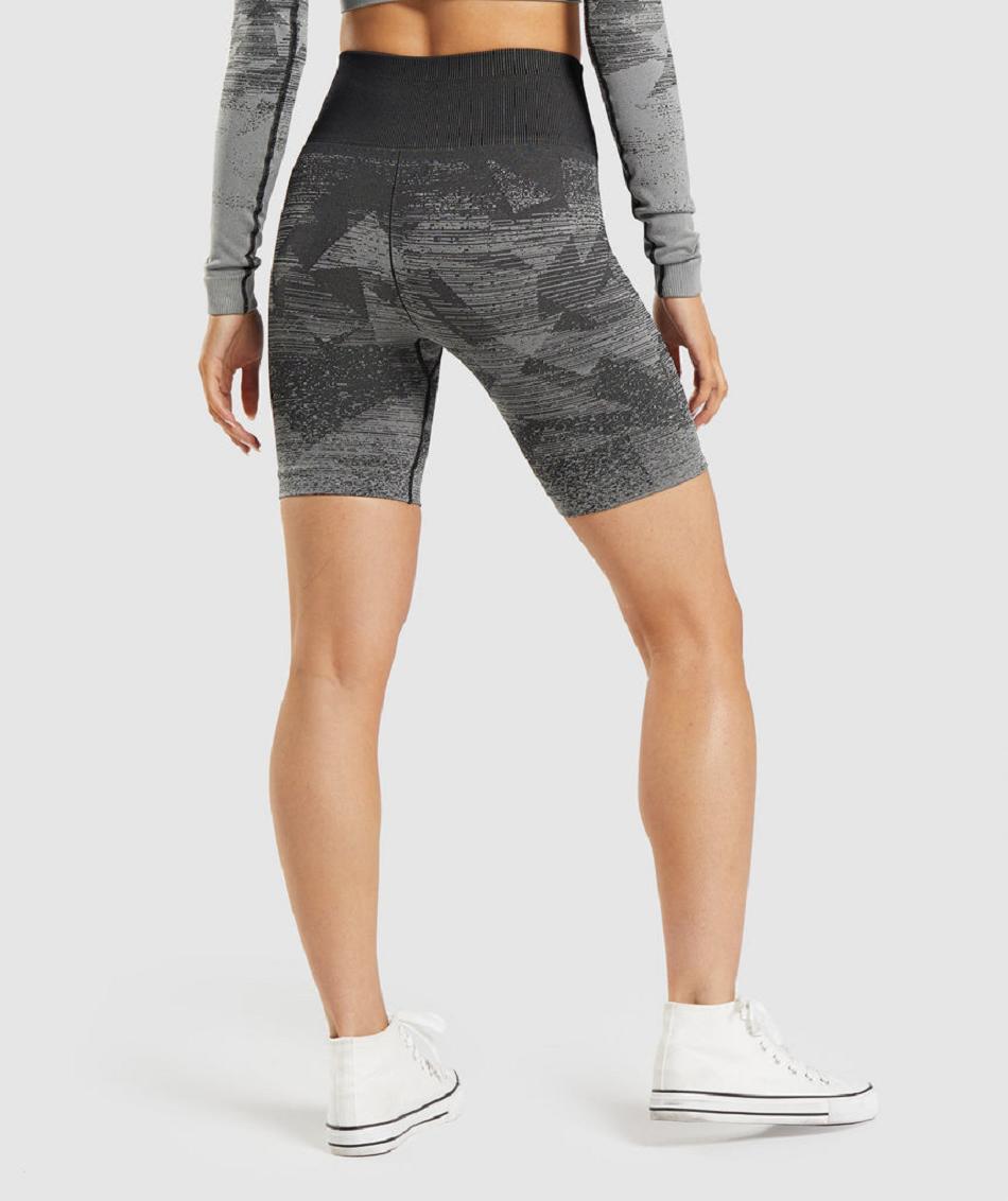 Gymshark Adapt Ombre Seamless Ženske Kratke Hlače Crne | HR 3805VRW